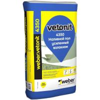 Ветонит Вебер.ветонит 4350 25кг усиленный микроволокном наливной пол