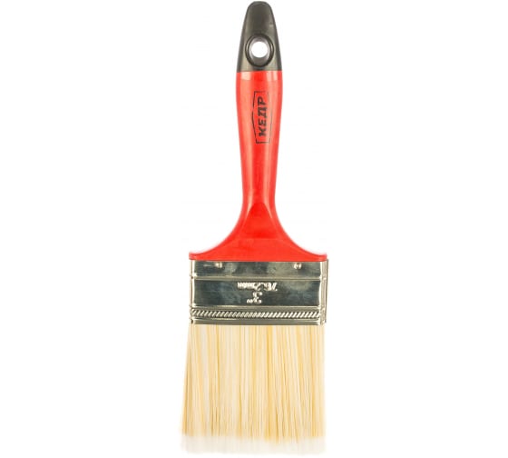 Кисть плоская искусственная щетина №3/75мм пластиковая ручка КЕДР