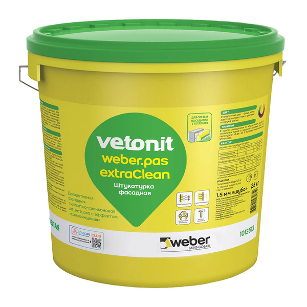 вебер.пас эстраклин 2мм короед 0000 25кг. Декоративная силикатно-силиконовая штукатурка