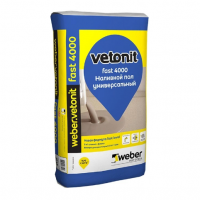 Ветонит Вебер.ветонит фаст 4000 20 кг быстротвердеющий наливной пол