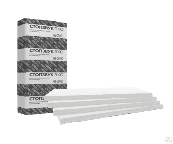 Плита звукопоглощающая СтопЗвук Эко (1,2м х 0,6м х 50мм) 6шт. 4,32м2 Техносонус для стен, перегородок и потолков