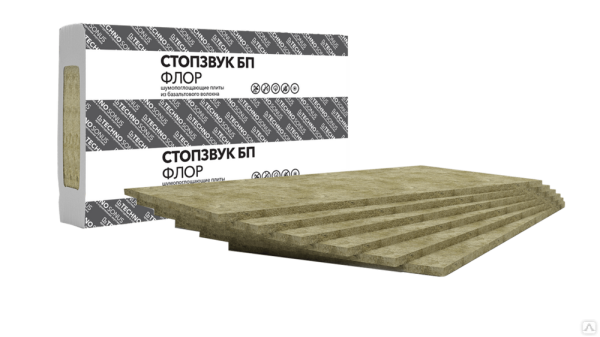 Плита звукопоглощающая СтопЗвук БП Флор (1,2м х 0,6м х 20мм) 8шт. 5,76м2 Техносонус для стен, перегородок и потолков