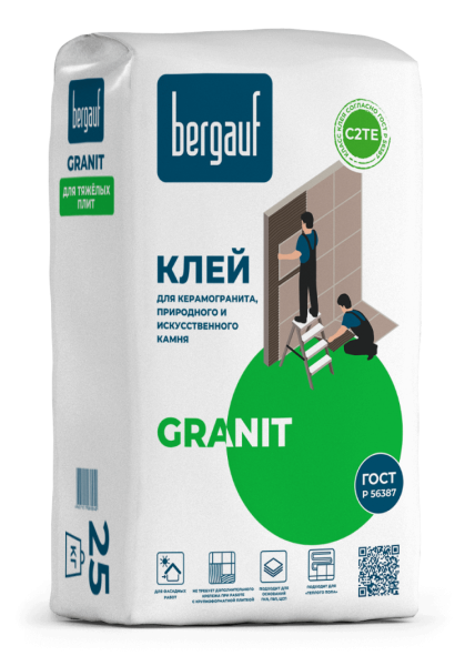 Бергауф Клей для керамогранита Bergauf Granit 25 кг