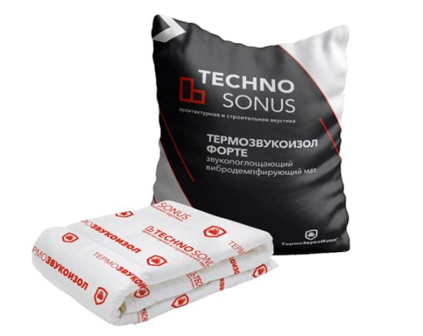 Мат для звукоизоляции ТермоЗвукоИзол Форте (5м х 1,5м х 12мм) 7,5м2 звукоизолирующий и вибродемпфирующий материал Техносонус
